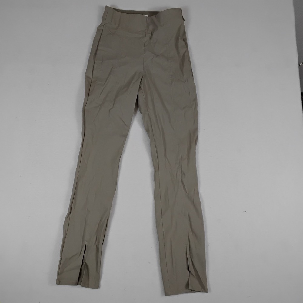 A New Day Womens Size 0 Plaid Pull On Pants Brown Black Skinny Stretch Career